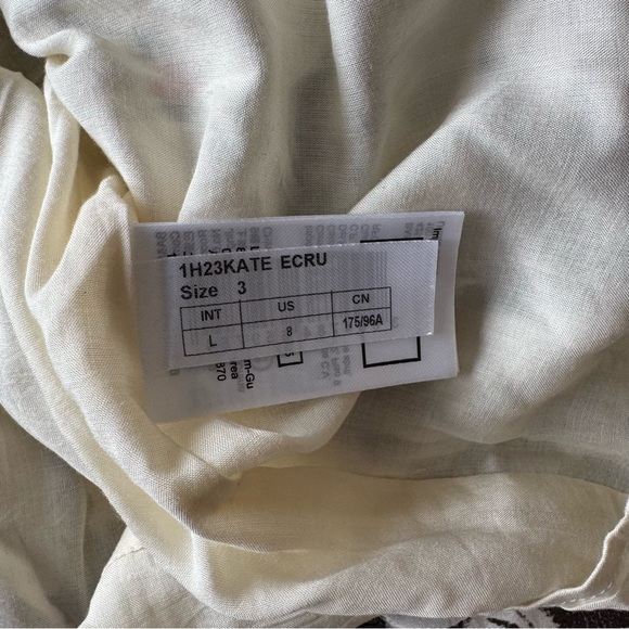 ba&sh Floral Print Midi Dress - Cream and Brown Size US 8 - Picture 13 of 13